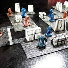 modular futuristic tiles core set game 3d print model - Mito3D