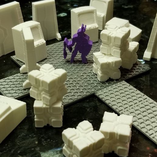 modüler fütüristik fayans meepleverse remix oyun boardgames meeples pocket taktikler scifi alanı arazi wargame wargaming oyuncak aksesuarları 3D print model - Mito3D