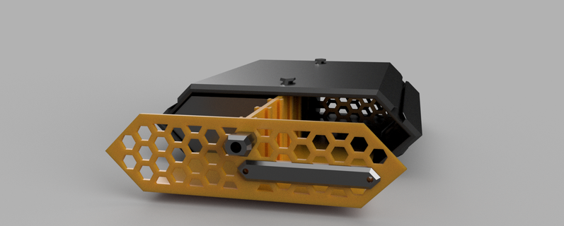 modular hex gaveta pequeno partes armazenamento gavetas eletrônicos hardware parafuso noz passatempo hexágono 3d print model - Mito3D