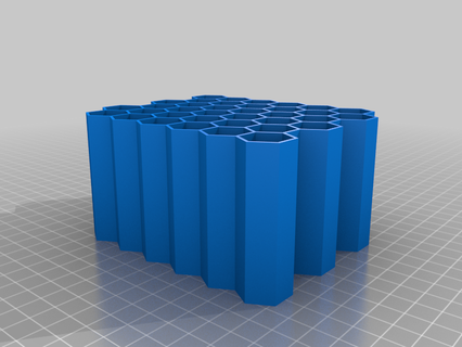 modular hexadecimal pencil holder - 36 pencils containers box organization storage 3d print model - Mito3D