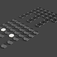 modular hexágono conduziu luminária luz 3d print model - Mito3D