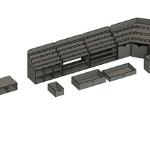 modulaire loisir atelier espace rangement v1 3d print model - Mito3D