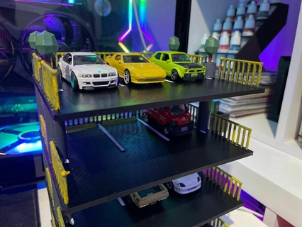 modular caliente ruedas estacionamiento 1 64 escala juego 1 64 ruedas calientes coleccionables jdm paisaje diorama 3d print model - Mito3D