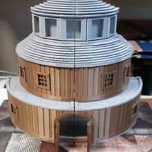 modular housing light house expansion game games wargame village tabletop supportless rpg lighthouse dungeons dragons dnd circular 28mm 3d print model - Mito3D