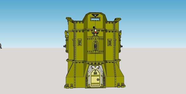 modular Kaiserliche Bastion Art Befestigung Spiel Imperium 20x20k Schlacht maul 3d print model - Mito3D