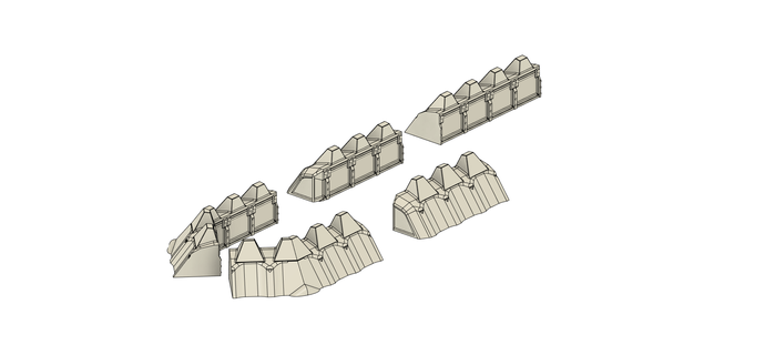 modular imperium wall system segments trench fortress imperial 3d print model - Mito3D