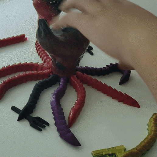 modular kraken flexi 9+ arquivos esticam metas 3D print model - Mito3D