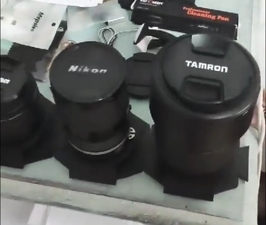 modular lens display base photography lenses objectives nikon sony canon 3d print model - Mito3D