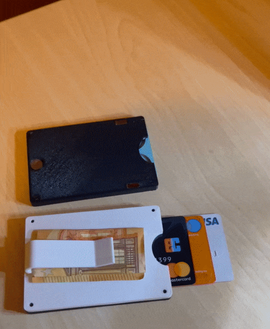 modüler manyetik cüzdan tasarım minimalist ince kart sahibi taşınabilir seyahat kompakt Kulp destek özelleştirilebilir 3D print model - Mito3D