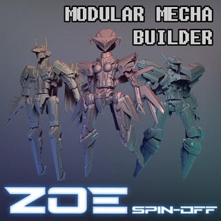 modular mech builder spinoff zoe zone enders jehuty anubis mecha scifi mmb robot android miniature gundam battletech w40k 3d print model - Mito3D