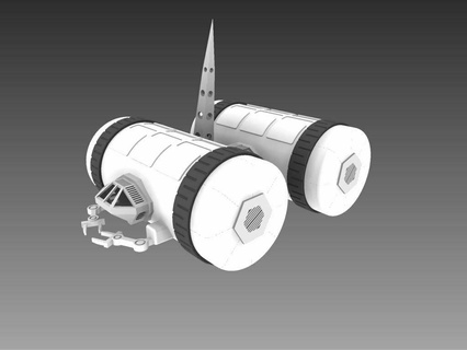 modulaire mobile Mars base makerbotmars physique astronomie 3d print model - Mito3D