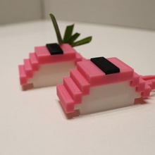 modulaire nigiri écrevisses algues à sushi divers les aliments mathématiques de l'art art toy 3d print model - Mito3D