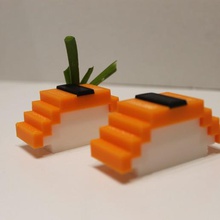 modular nigiri seaweed sushi various art toy math food 3d print model - Mito3D