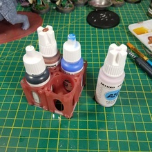 modular Farbe Gestell 17ml Tropfer Flaschen Werkzeug Halter Unterstützung Flasche stapelbar gw vallejo Zitadelle ak 3d print model - Mito3D