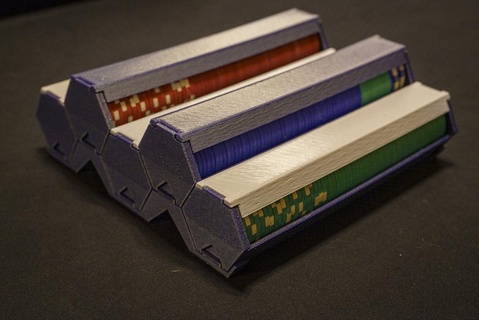modular póker chip bandeja juego tarjeta papas fritas juegos organización ficha almacenamiento juguete juguetes accesorios 3d print model - Mito3D