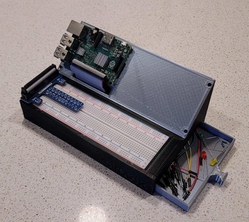 modular raspberry pi workbench breadboard electronics ribbon cable 3d print model - Mito3D