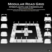 modular road grid streetlights crosswalks