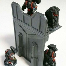 modular scifi outpost - basic walls deadzone grimdark future terrain wargaming warhammer 40k toy 3d print model - Mito3D