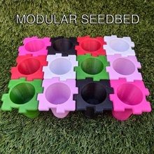 modüler tohum yatağı istiflenebilir yeniden kullanılabilir yuva Bahçe bitki ekme makinesi Bahçıvanlık araç peletler saksı fide toprak blok tencere beslenme dilenmek taşınabilir 3d print model - Mito3D