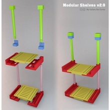 modular shelves home 3d print model - Mito3D