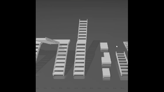 modüler merdiven mobilya modeller model mimari ölçekler Meksika korkuluklar kemer tasarım 3d print model - Mito3D