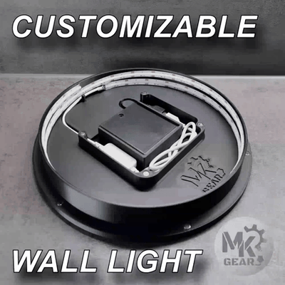 modular wall light - custom led lamp home walllamp deco logo rgb lithophane 3d print model - Mito3D
