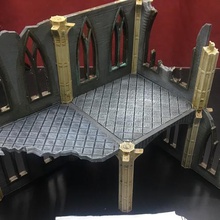 modular wargaming ruins magnetic game necromunda kill team ruin tabletop gothic 40k 40000 warhammer 3d print model - Mito3D