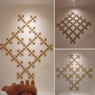 modulo frattale parete decorazione casa design arredamento arte geometria Casa vinile 3d print model - Mito3D