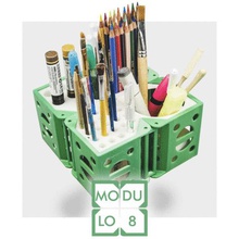 modulo 8 modular desk organizer tool kits model desktop holder paint tools miniature brushes gunpla gundam 3d print model - Mito3D