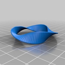 Moebius 2 3 Sanat özelleştirilmiş matematik 3d print model - Mito3D