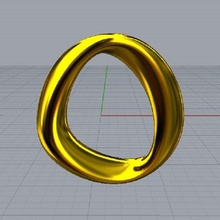moebius Schmuck math ring 3d print model - Mito3D