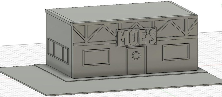 moes bar scale 1 64 Architecture #hotwheels #toys #diorama #1:64 #diecast #1/64 #minigt 3d print model - Mito3D