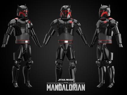 moff gideon armor helmet 3d model mandalorian jetpack morf star wars 3d print model - Mito3D