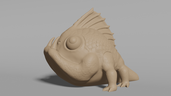 moggle criatura arte suporte animal fantasia fofa escultura easytoprint fácil 3d print model - Mito3D