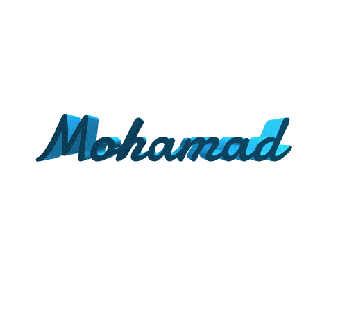 mohamad boy male man first name decoration art home day bricoloup 3d 3d print model - Mito3D