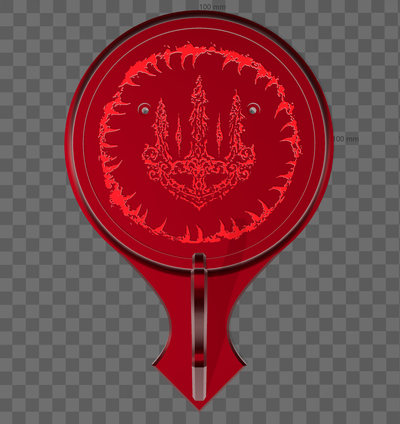 mohgwyn crest wall hanger seal sigil stamp elden ring hook rack sword fantasy mohg blood nihil 3d print model - Mito3D