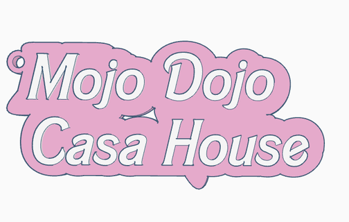 mojo dojo casa maison Barbie porte clés Ken kenough 3d print model - Mito3D