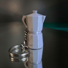 Moka Schlüsselring Mode Kaffee Italien 3d print model - Mito3D