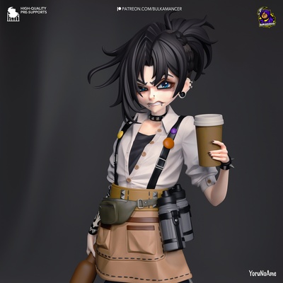 mokka 228mm zahl charakter kaffee stilisiert anime original 3d print model - Mito3D