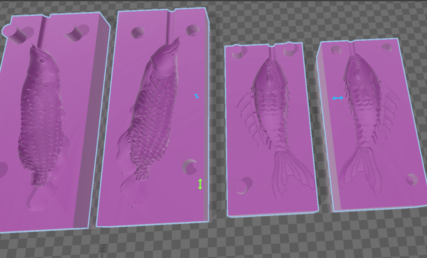 Schimmel künstlich Angeln locken Köder verschiedene Fisch Silikon 3D print model - Mito3D