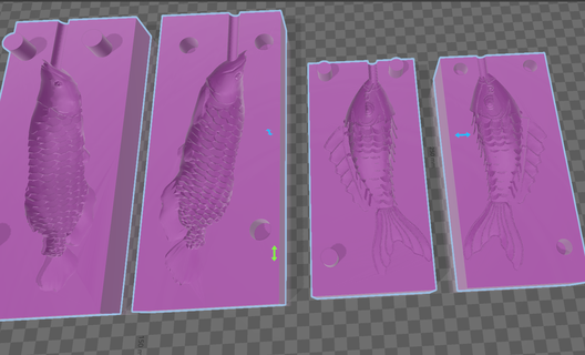 muffa artificiale pesca adescare esca vari pesce silicone 3d print model - Mito3D