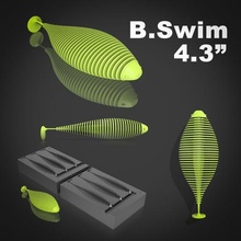 mold bellows gill swim lure 3d stl file cnc print gadget fishing soft bait hook 3d print model - Mito3D