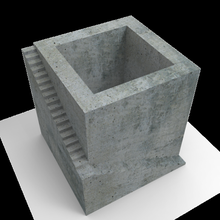 mold concrete planter staircase home flowerpot cement 3d print model - Mito3D