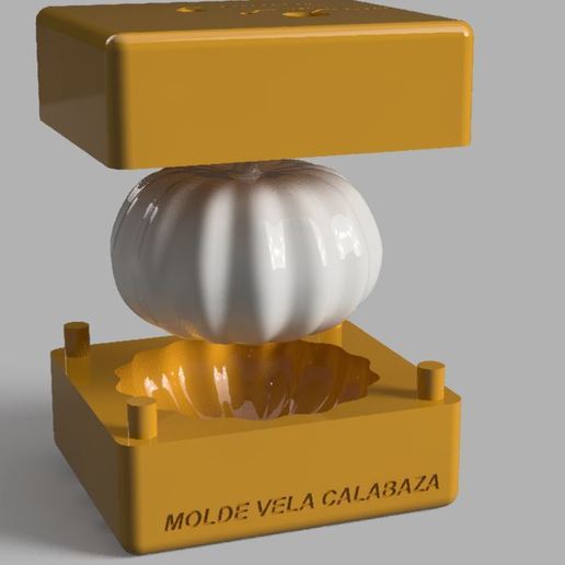 moule de fabrication bougies à la citrouille en forme savons divers moisissure le savon bougie fête d'halloween 3D print model - Mito3D