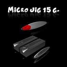 kalıp mikro jig 15 g cezbetmek 3d stl dosya cnc Yazdır gadget Balık tutma yumuşak yem kanca 3d print model - Mito3D