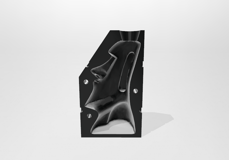 moule moai bougie voile 3d print model - Mito3D