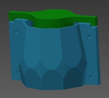mofo gesso cimento potes concreto mãe matriz Panela vaso flores deco arte flor 3d print model - Mito3D