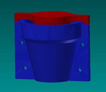 mold plaster cement pots concrete gypsum gesso matris matrix pot flowerpot deco art flower 3d print model - Mito3D