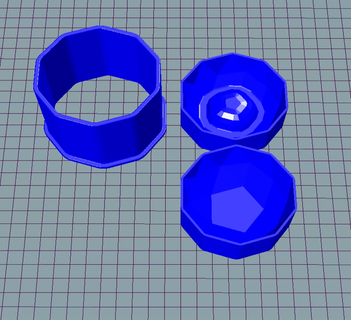 mold polyhedron cup 7cm bath bomb 3d print model - Mito3D