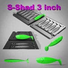 molde s shad 3 pulgada 3d print model - Mito3D